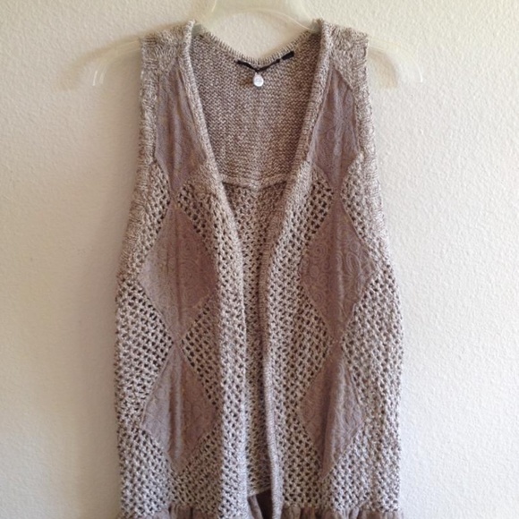Knit long vest cardigan - Picture 4 of 6